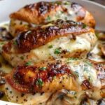 6 Points Cheesy Garlic Butter Mushroom Stuffed Chicken