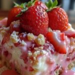 Strawberry Temblor Cake