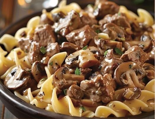 Beef Tips and Noodles