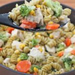 Cheesy Chicken Veggie Pasta Skillet Delightful Dish