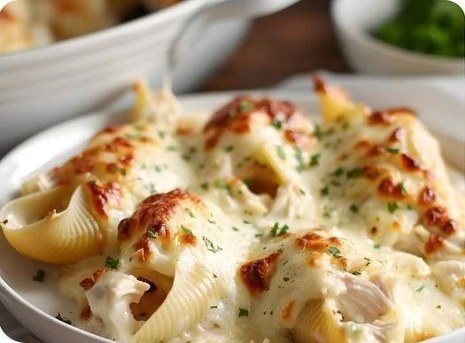 Chicken Alfredo Stuffed Shells