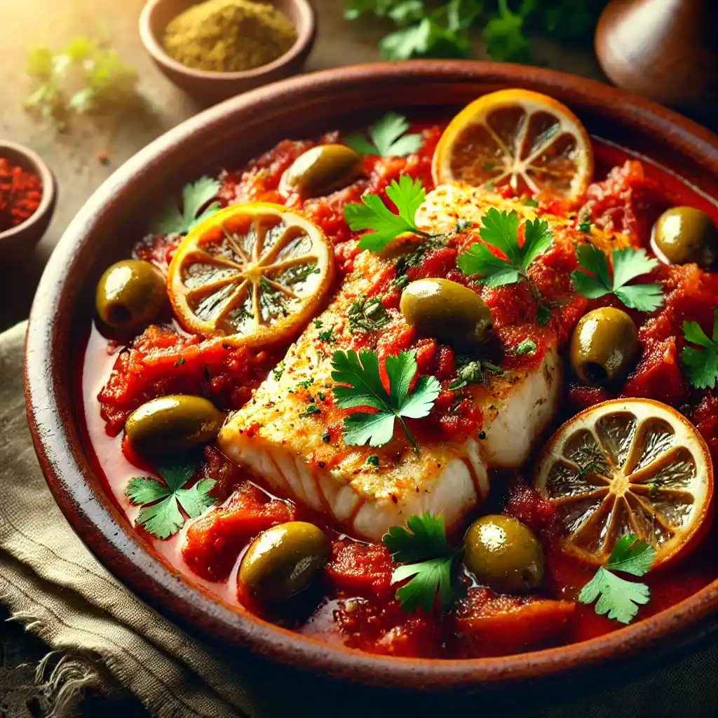 Classic Spicy Moroccan Fish in Rich Sauce