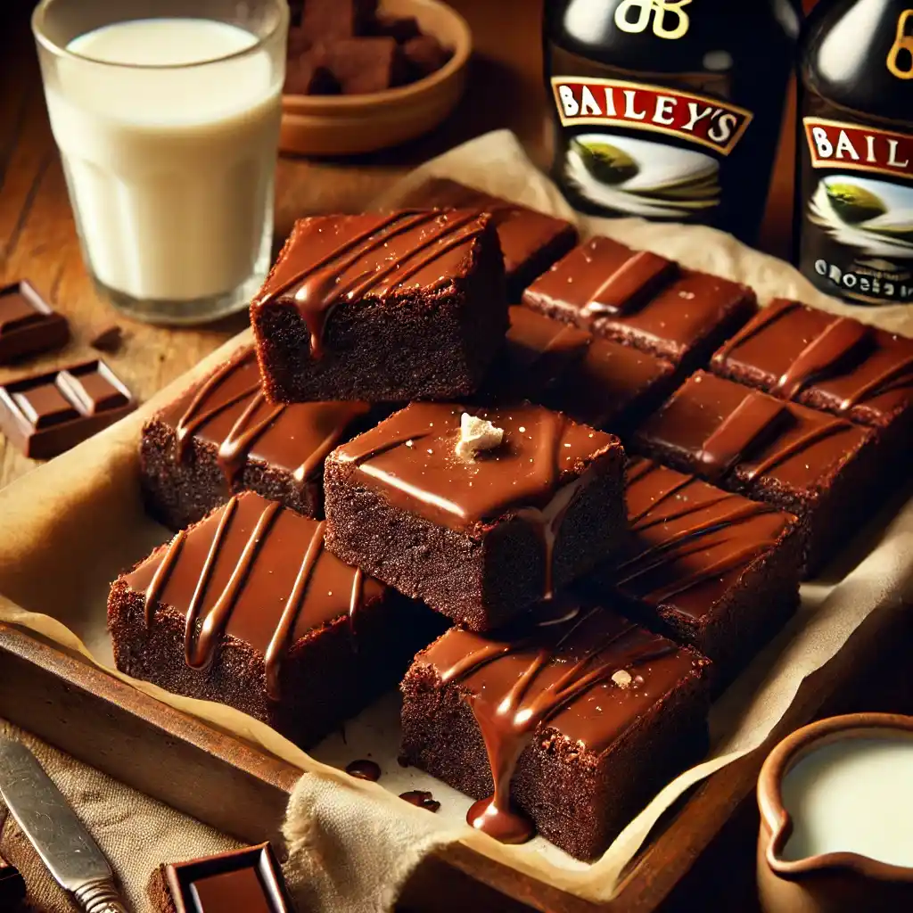 Bailey’s Brownies: Fudgy Chocolate with a Kick