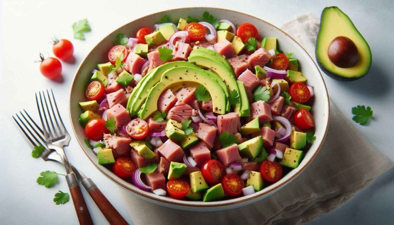 Avocado Tuna Salad with Lime Dressing