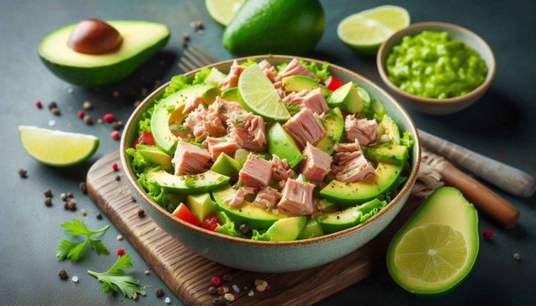 Avocado Tuna Salad with Lime Dressing