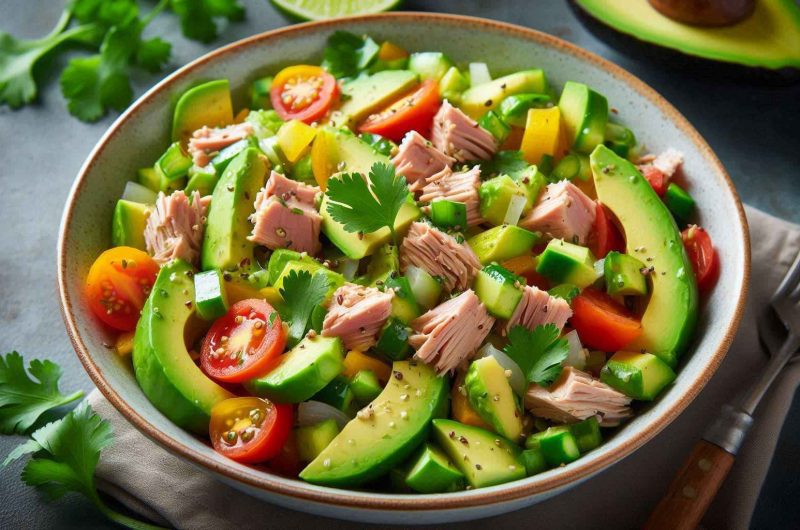 Avocado Tuna Salad with Lime Dressing