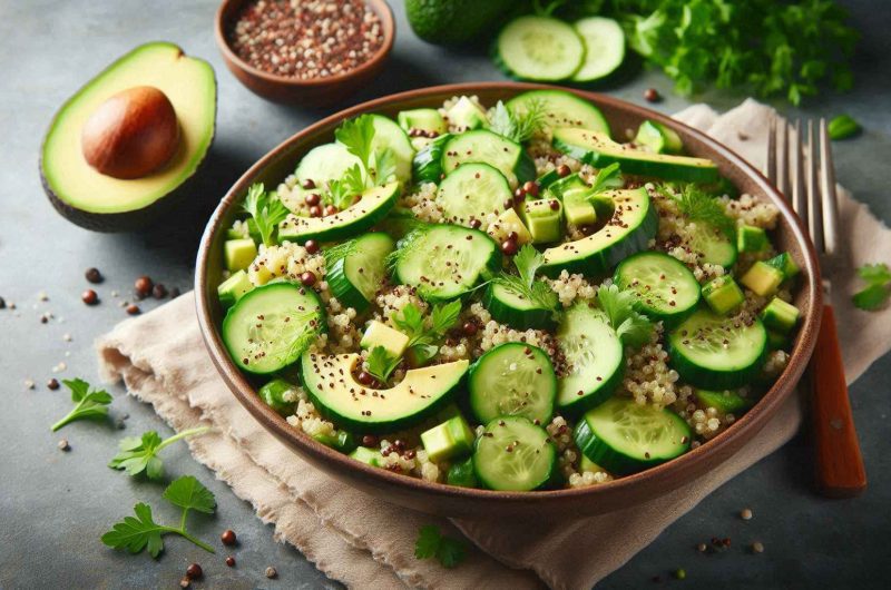 Avocado and Cucumber Quinoa Salad Recipe