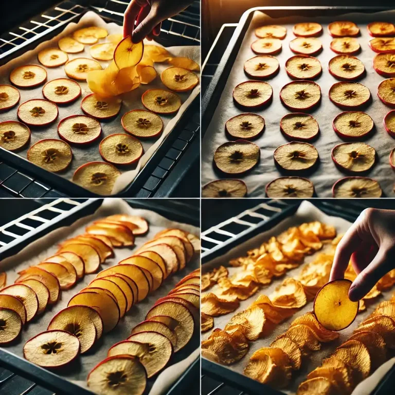 Bake for 1.5 to 2 hours, flipping halfway through, until the apple chips are crispy and golden.