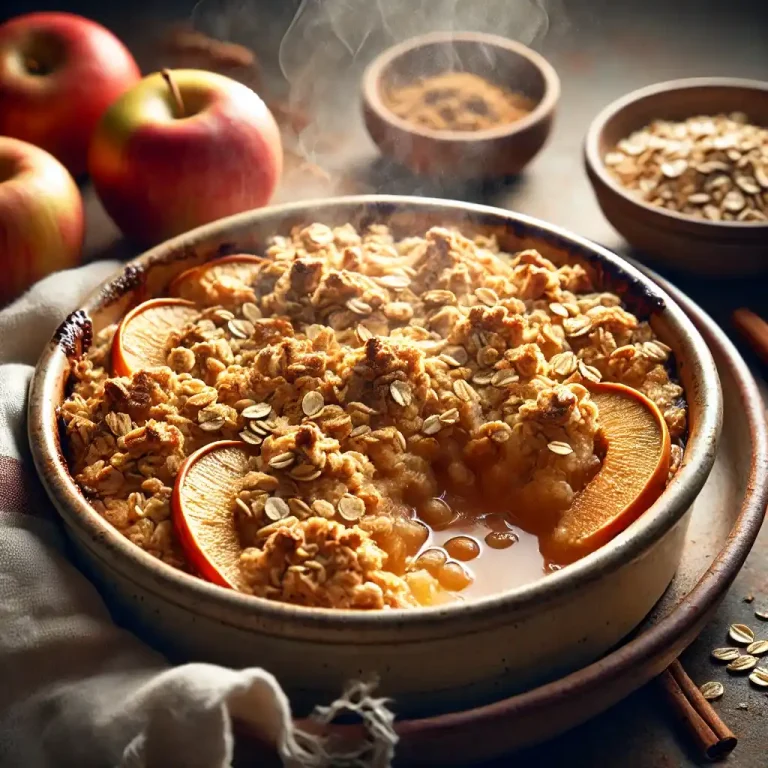 Bake for 25-30 minutes or until the topping is golden brown and apples are tender.