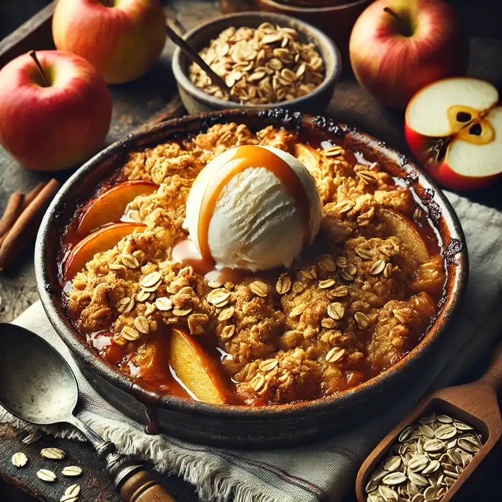 Baked Apple Crisp with Oats Recipe