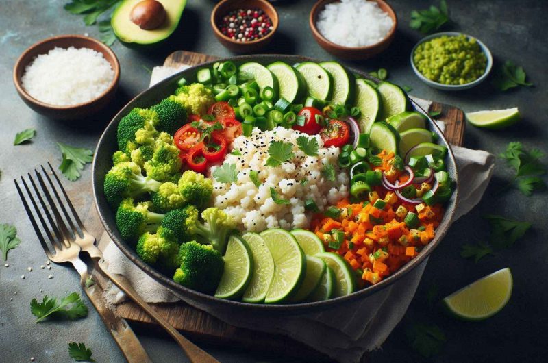 Cilantro Lime Cauliflower Rice Bowls