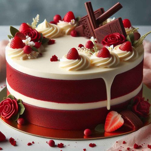 Classic Red Velvet Cake with Cream Cheese Frosting