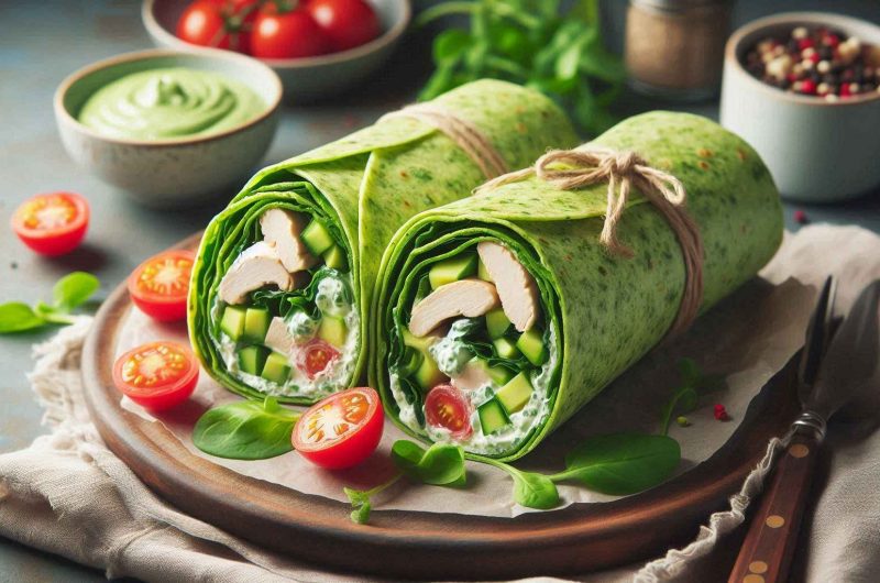 Creamy Green Goddess Chicken Wrap: Low-Carb Perfection