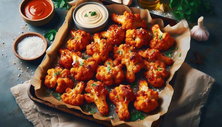 Crispy Baked Cauliflower Buffalo Wings