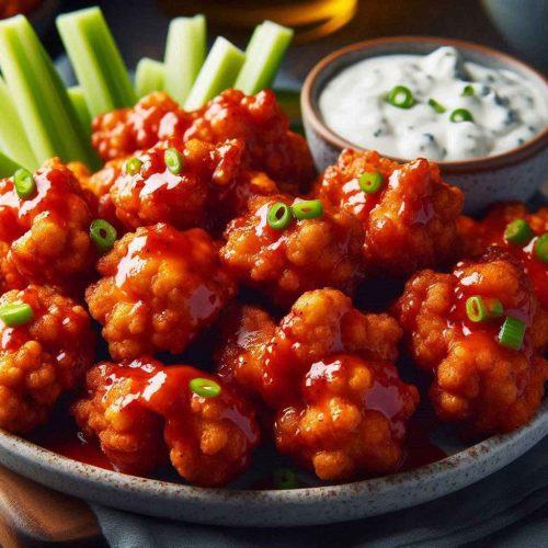 Crispy Baked Cauliflower Buffalo Wings