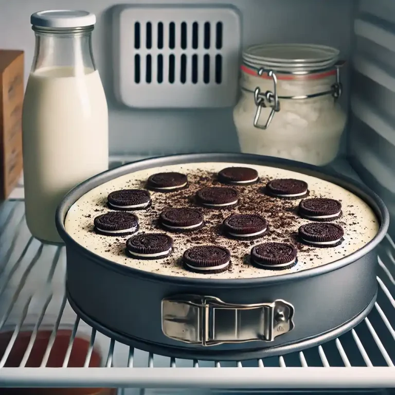 Chill: Refrigerate for at least 4-6 hours, or until the cheesecake is set.