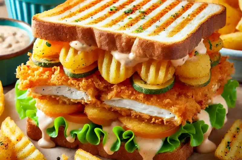 Crispy Chicken and Potato Sandwich