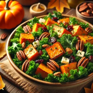 Roasted Pumpkin and Kale Salad: Warm, Healthy, and Full of Fall Flavors