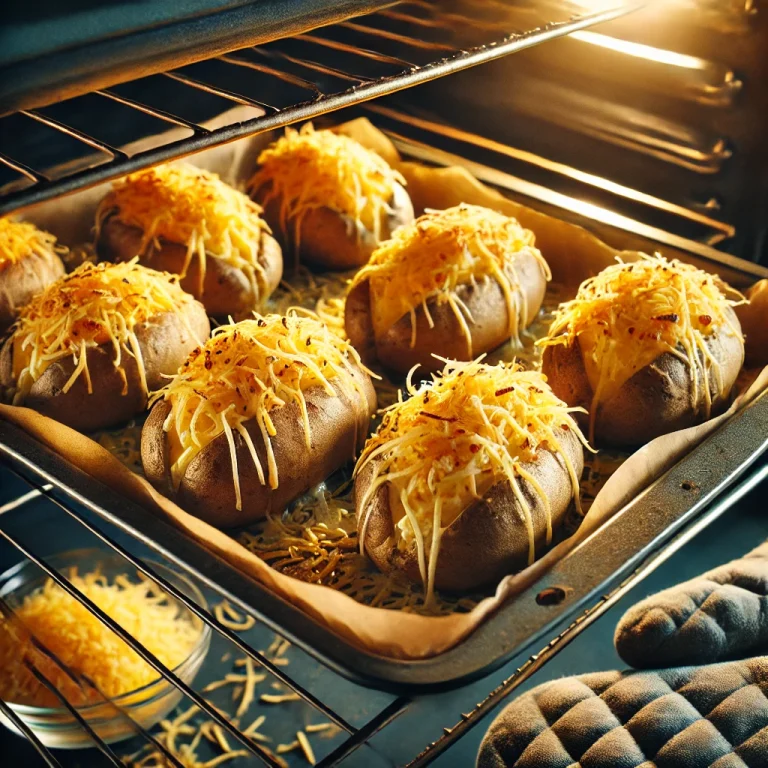 Bake Again: Place the stuffed potatoes on a baking sheet and return them to the oven. Bake for 10-15 minutes until the cheese is melted and bubbly.