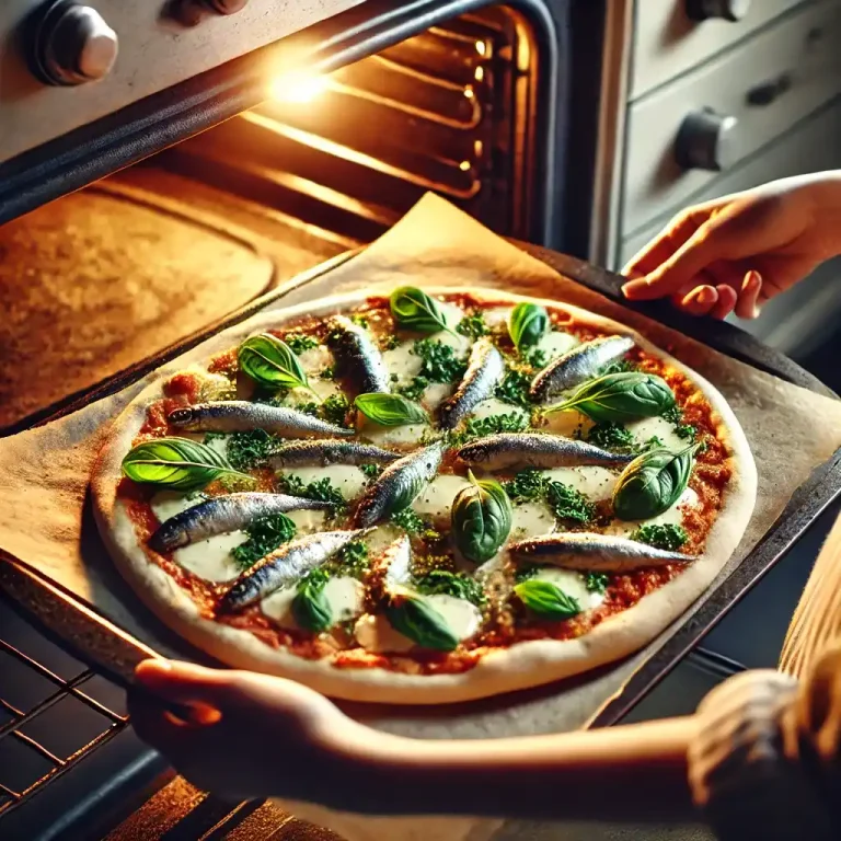 Remove from the oven, let cool slightly, and garnish with extra basil before serving.