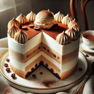 Dazzling Vegan Tiramisu Ice Cream Cake: A Dairy-Free Delight