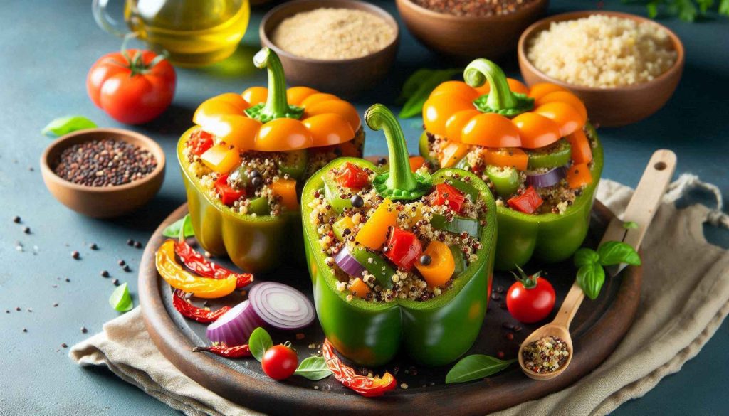 Quinoa and Veggie Stuffed Bell Peppers Recipe