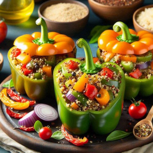 Quinoa and Veggie Stuffed Bell Peppers Recipe