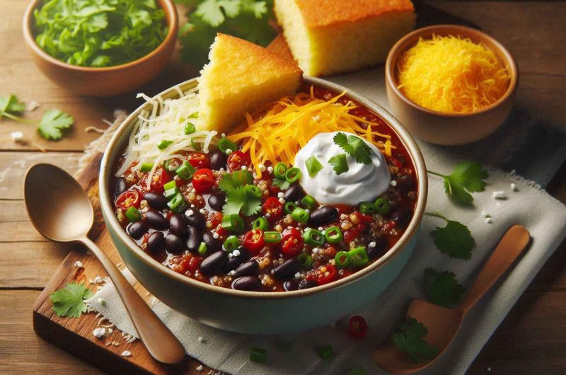 Hearty Quinoa & Black Bean Chili for Maximum Calories