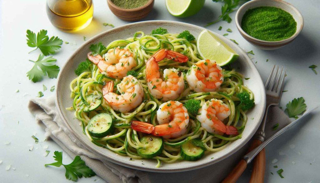 Spicy Garlic Butter Shrimp with Zoodles