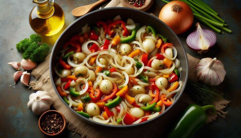 Heat olive oil in a large pot over medium heat. Sauté onion, bell pepper, and garlic until softened, about 5 minutes.