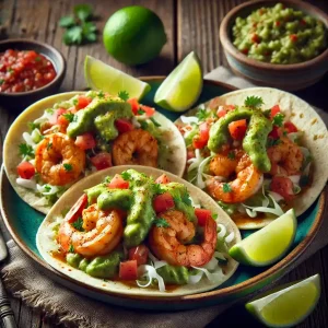 Spicy Shrimp Tacos with Avocado Salsa