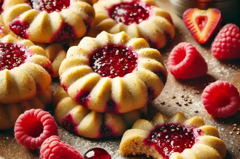 Gooey Raspberry Chia Jam Thumbprint Cookies: A Guilt-Free Delight