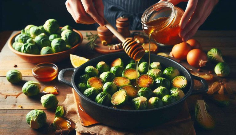 Honey Garlic Roasted Brussels Sprouts