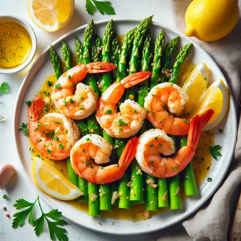 Lemon Garlic Shrimp and Asparagus Recipe