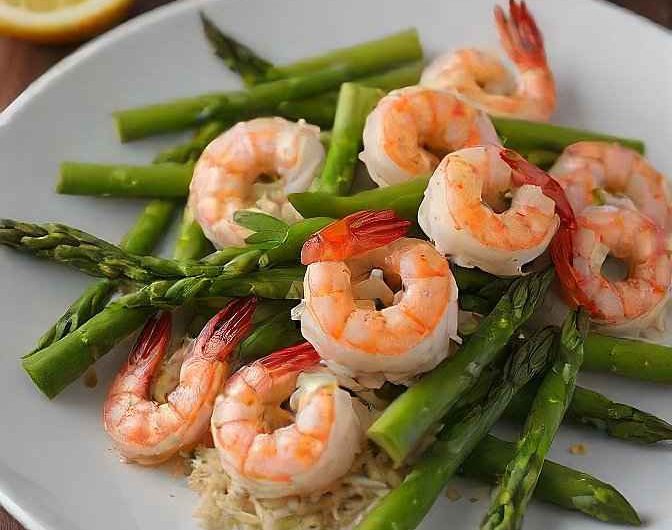 Lemon Garlic Shrimp and Asparagus Recipe