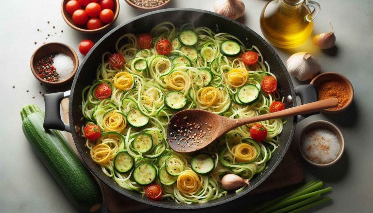 Lemon Garlic Shrimp with Zoodles