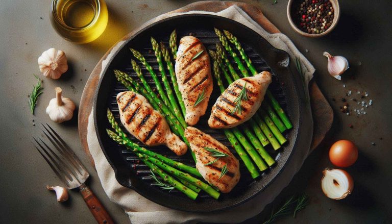 Lemon Herb Grilled Chicken with Asparagus