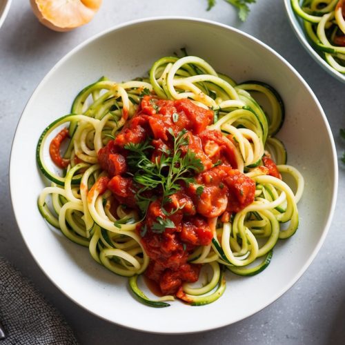 Zucchini Noodles with Marinara Sauce – Guilt-Free!