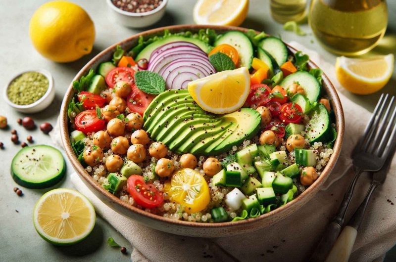 Loaded Quinoa Salad with Avocado and Chickpeas: Fuel Your Body