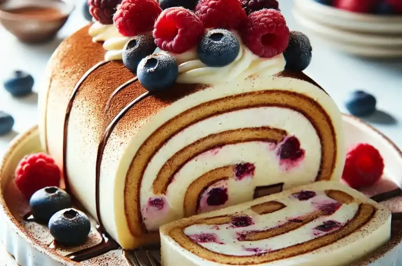 No-Bake Vanilla Tiramisu Roll – The Fruity Creamy Delight You Need