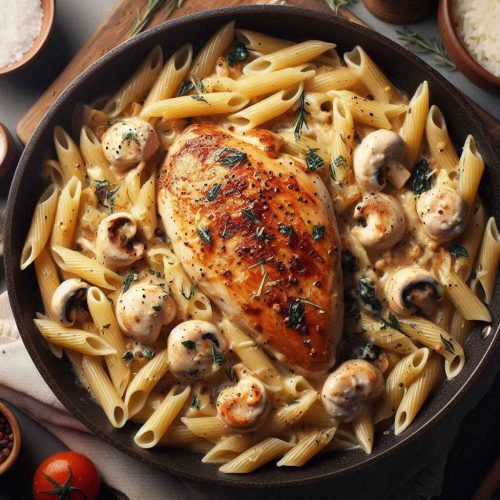 One-Pan Garlic Parmesan Chicken and Pasta: A Weeknight Hero