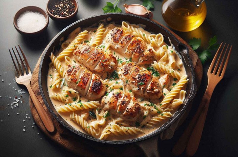 One-Pan Garlic Parmesan Chicken and Pasta: A Weeknight Hero