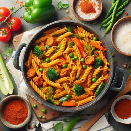 One-Pot Vegan Cajun Pasta: The Perfect Low-Carb Dinner with a Kick