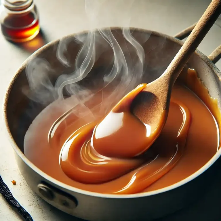 Remove from heat and stir in vanilla extract. Let the caramel cool slightly.