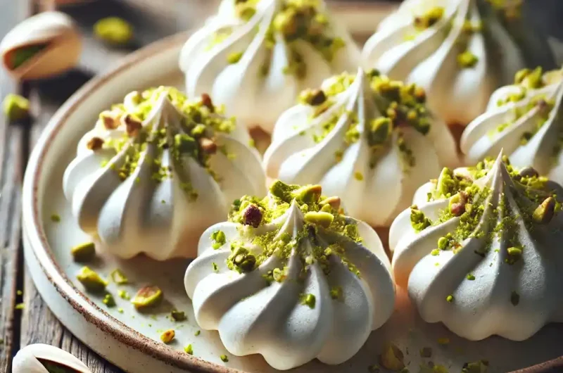 Salted Pistachio Meringues – Crunchy Clouds of Delight