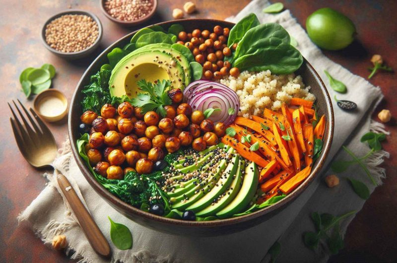 Spicy Chickpea Buddha Bowl with Tahini Dressing: A Delicious and Filling Bowl Perfect for Any Meal