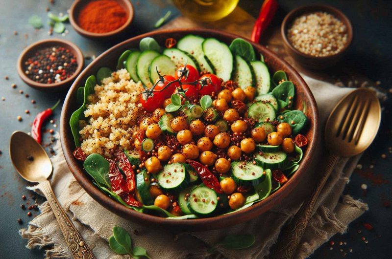 Spicy Roasted Chickpea and Quinoa Salad