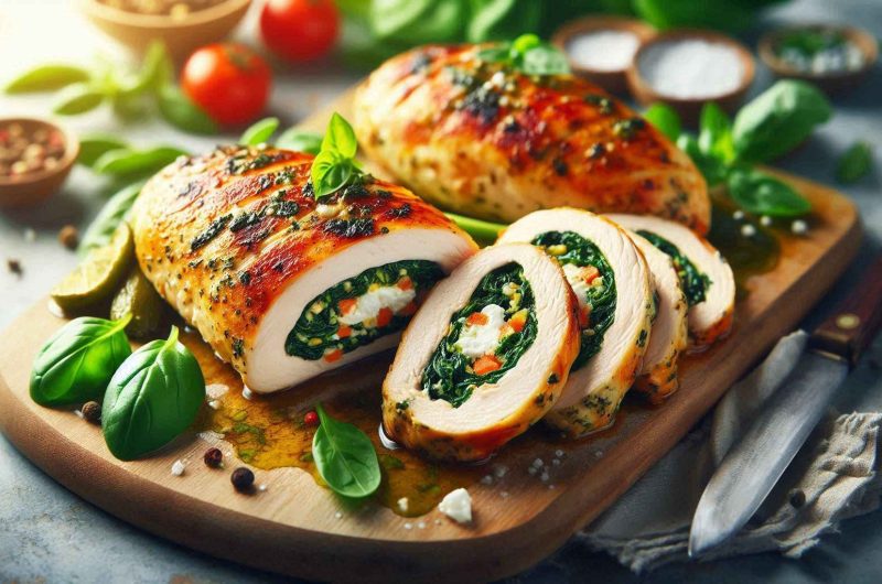 Spinach and Feta Stuffed Chicken Breasts Recipe