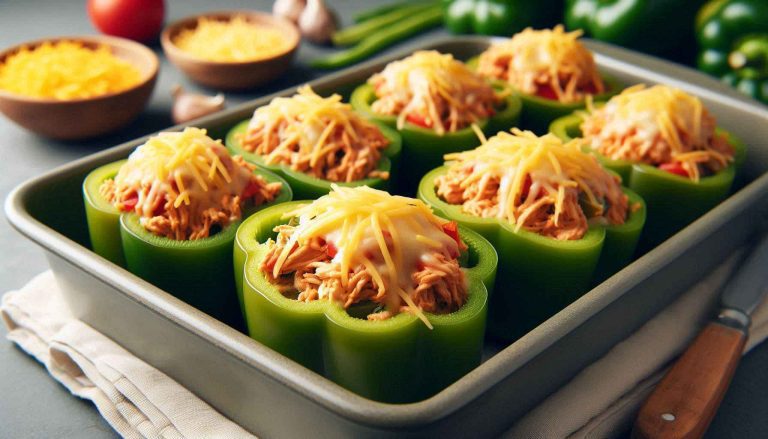 Spinach and Turkey Stuffed Bell Peppers Recipe