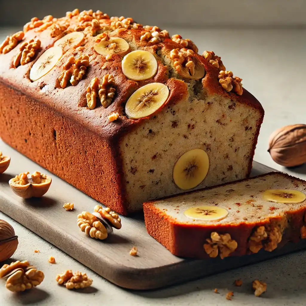 Vegan Banana Bread with Walnuts Recipe